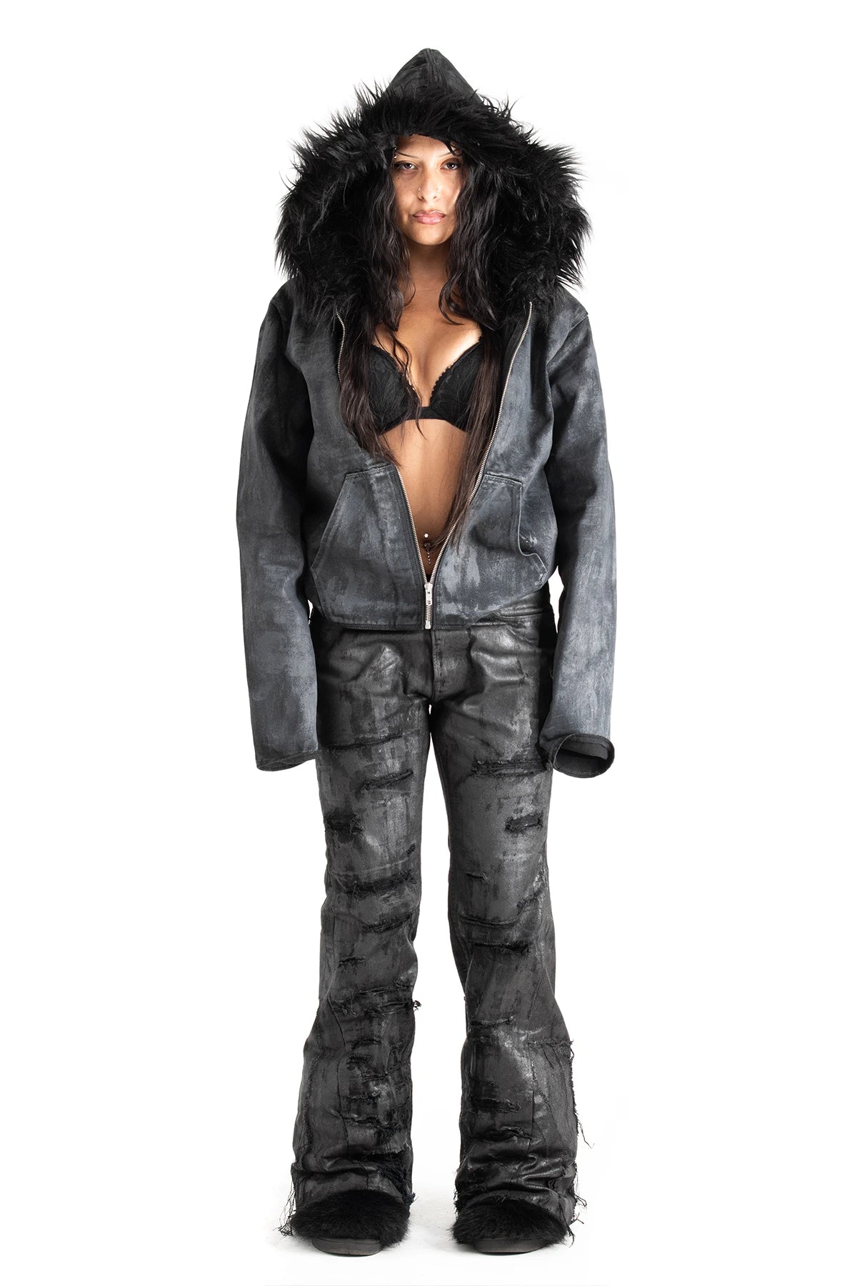 WAX FUR HOODIE