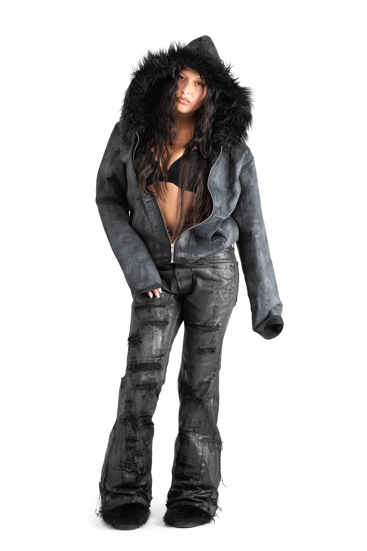 WAX FUR HOODIE