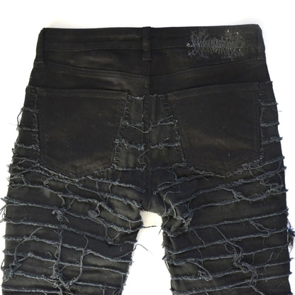 Distressed pants. Distressed jeans. Handmade heavy distressing on pants.