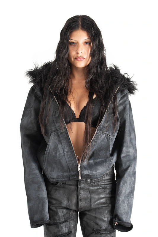 WAX FUR HOODIE