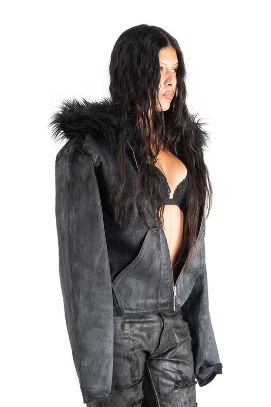 WAX FUR HOODIE