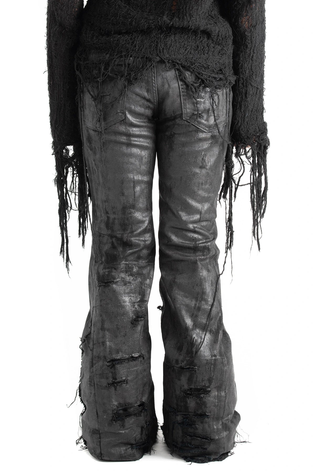FLARED FOIL JEANS