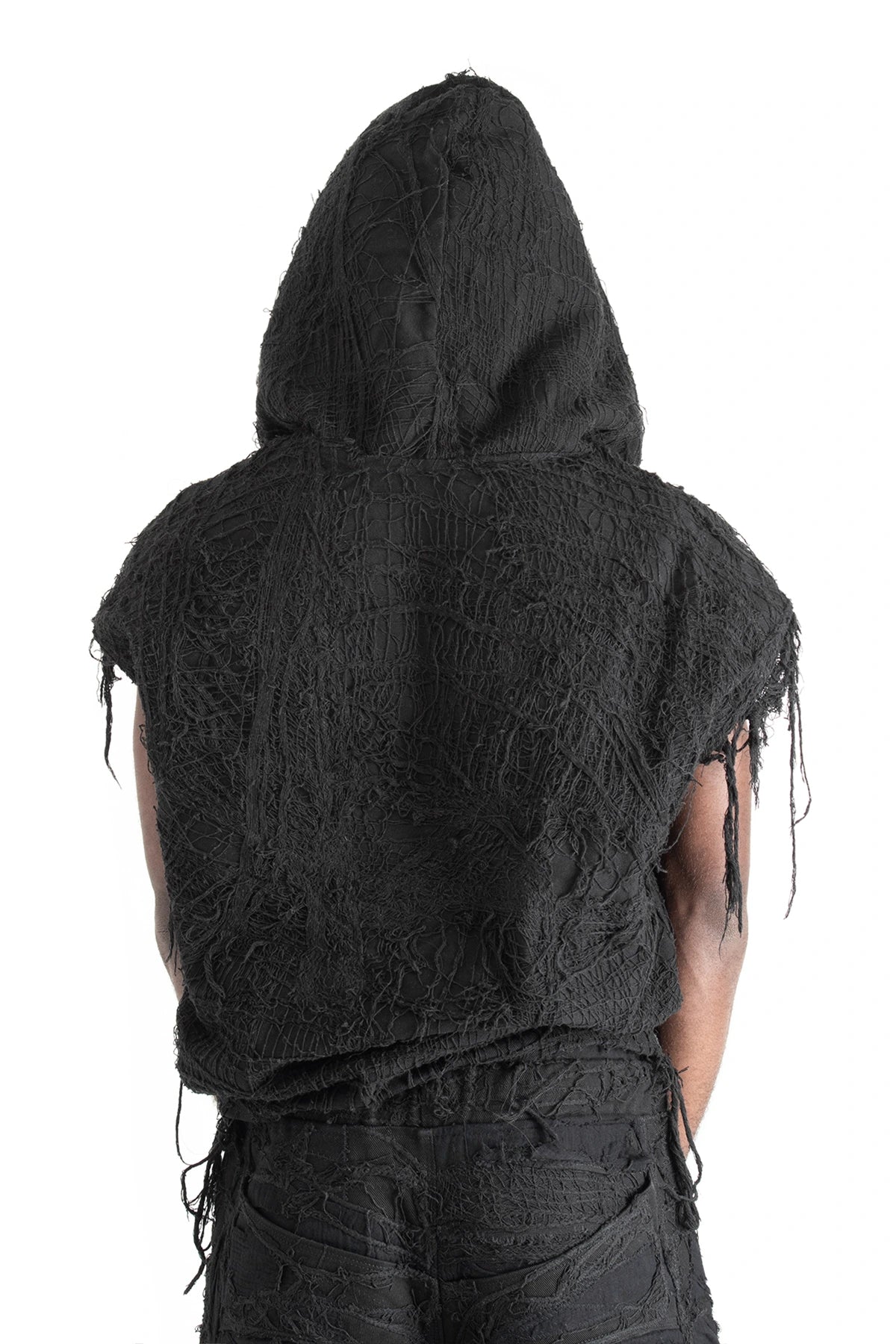 COBWEB SLEEVELESS HOODIE