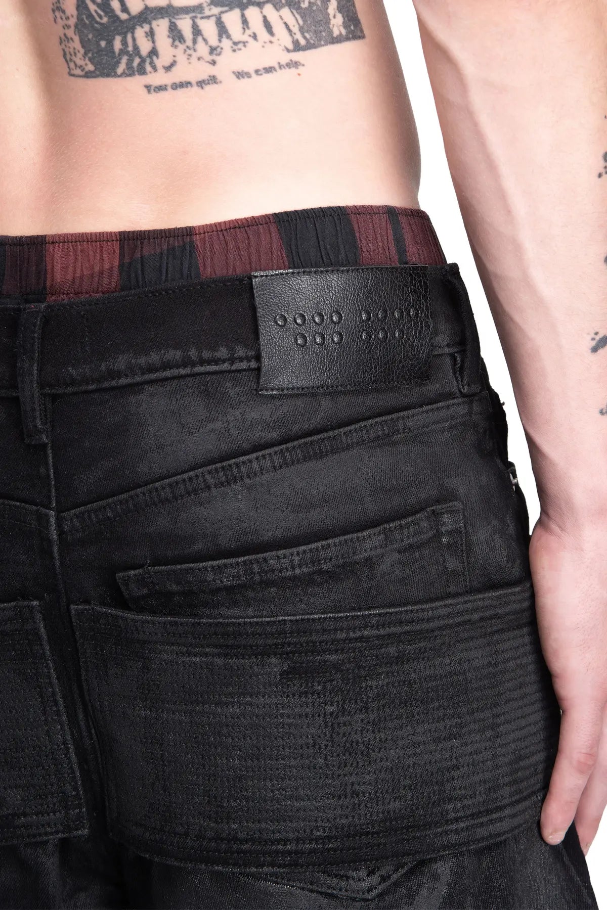 WAXED BAGGY JEANS