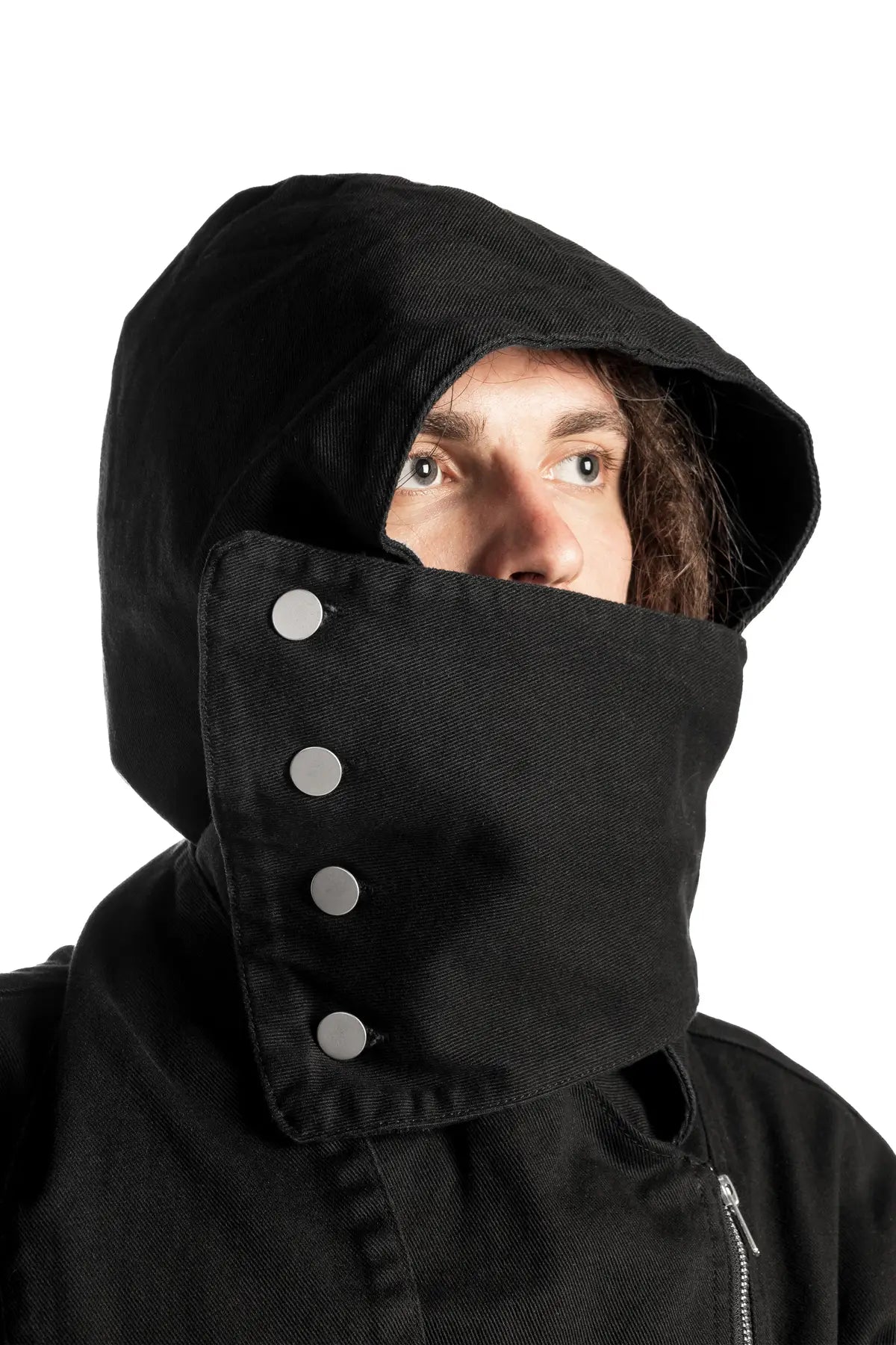 ASYMMETRIC SCARF HOODIE