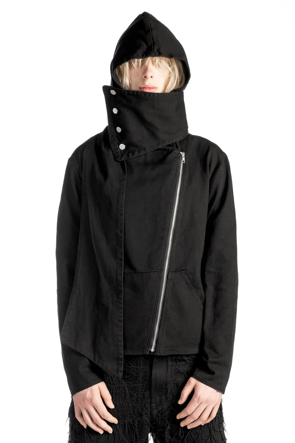ASYMMETRIC SCARF HOODIE
