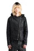 ASYMMETRIC WAX HOODIE