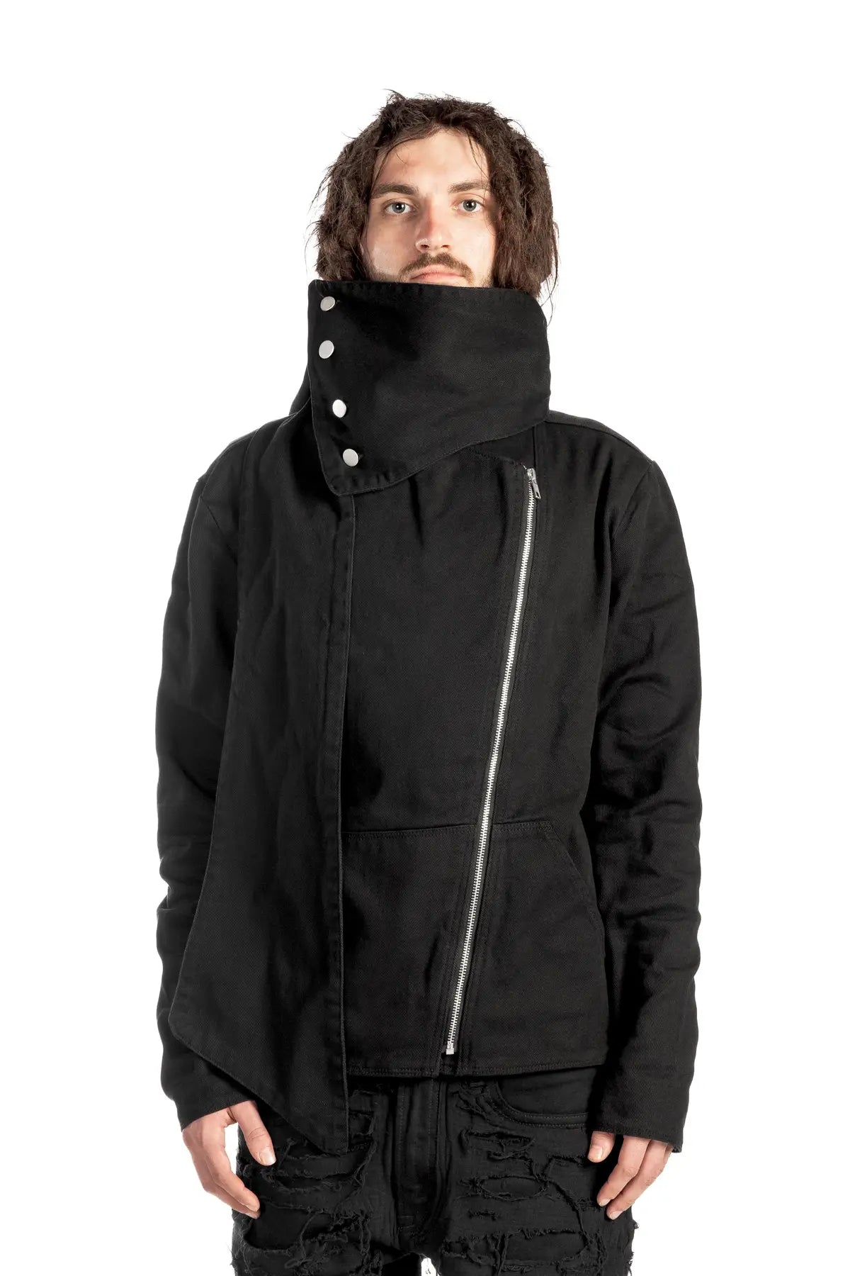 ASYMMETRIC SCARF HOODIE