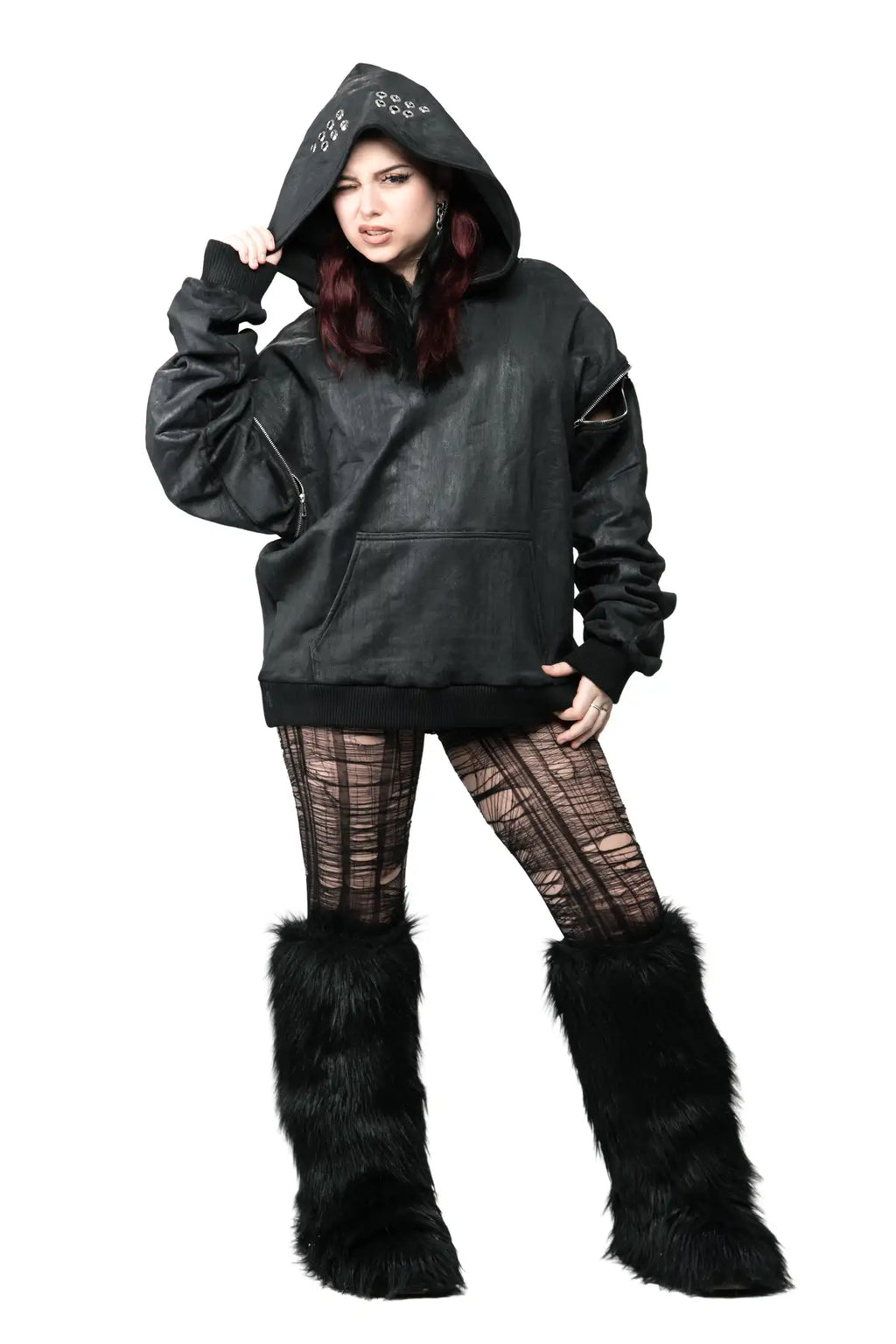 WAX REMOVABLE SLEEVE HOODIE