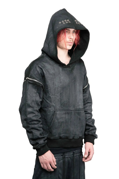 WAX REMOVABLE SLEEVE HOODIE