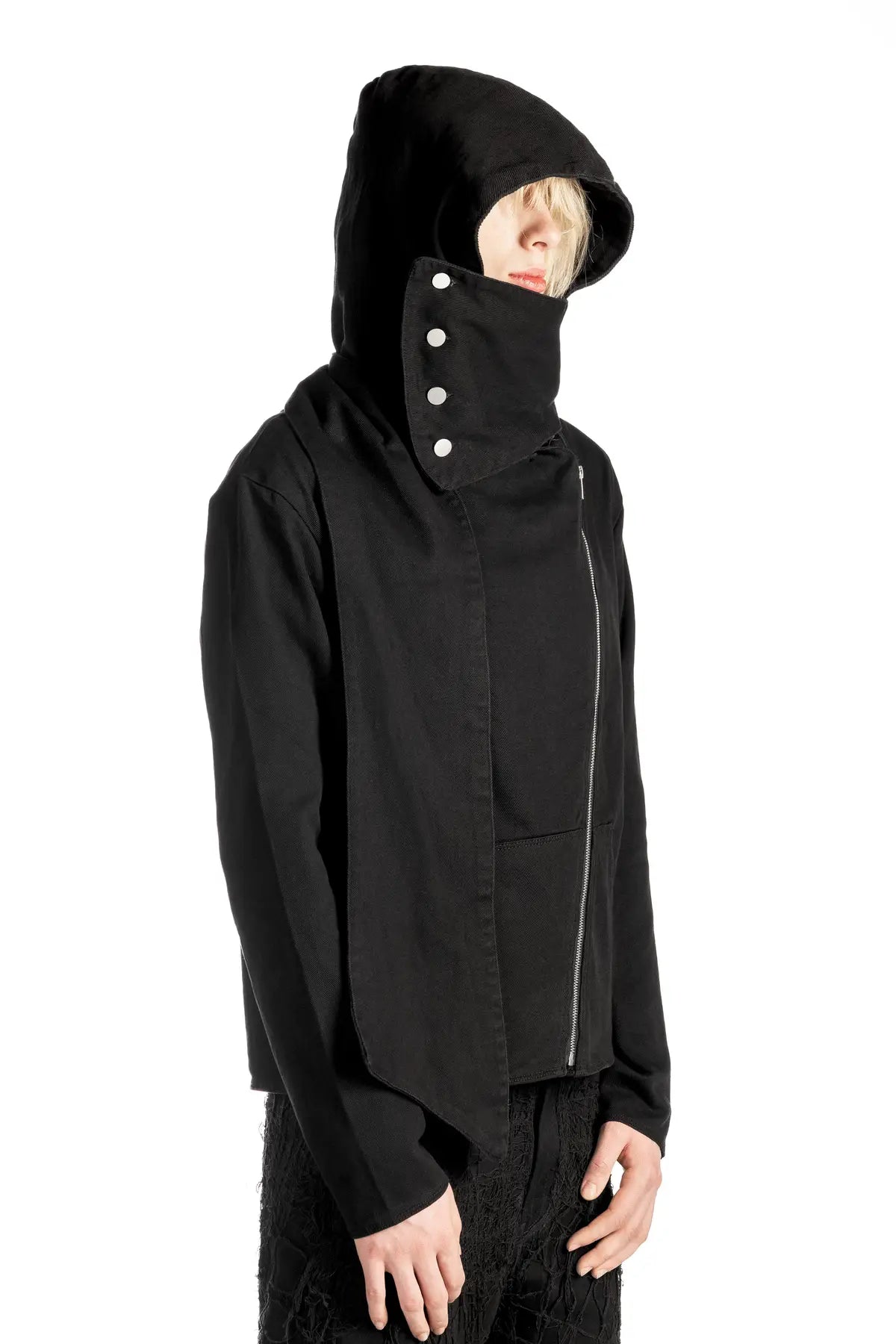 ASYMMETRIC SCARF HOODIE