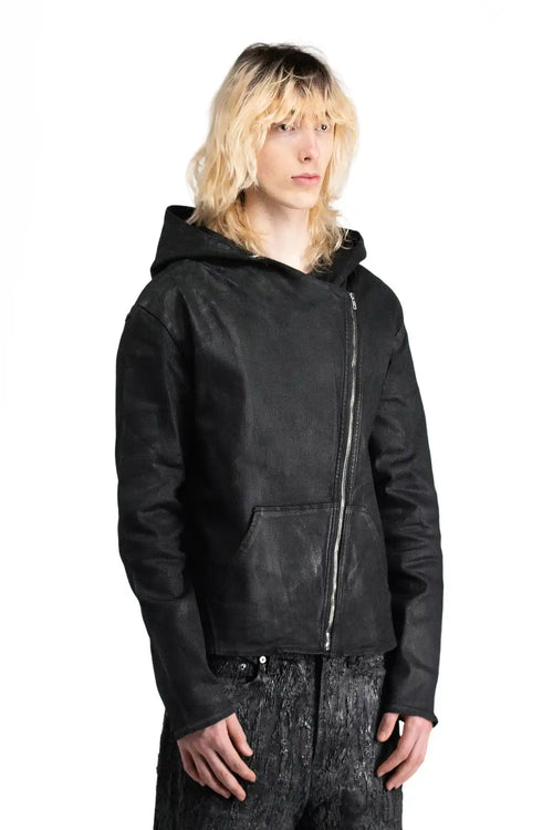 ASYMMETRIC WAX HOODIE